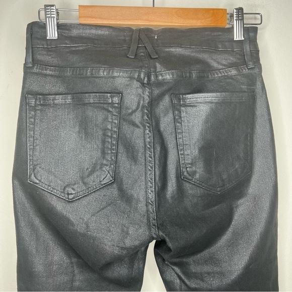 Good American Good Waist Waxed Black Size 4 - Picture 5 of 11